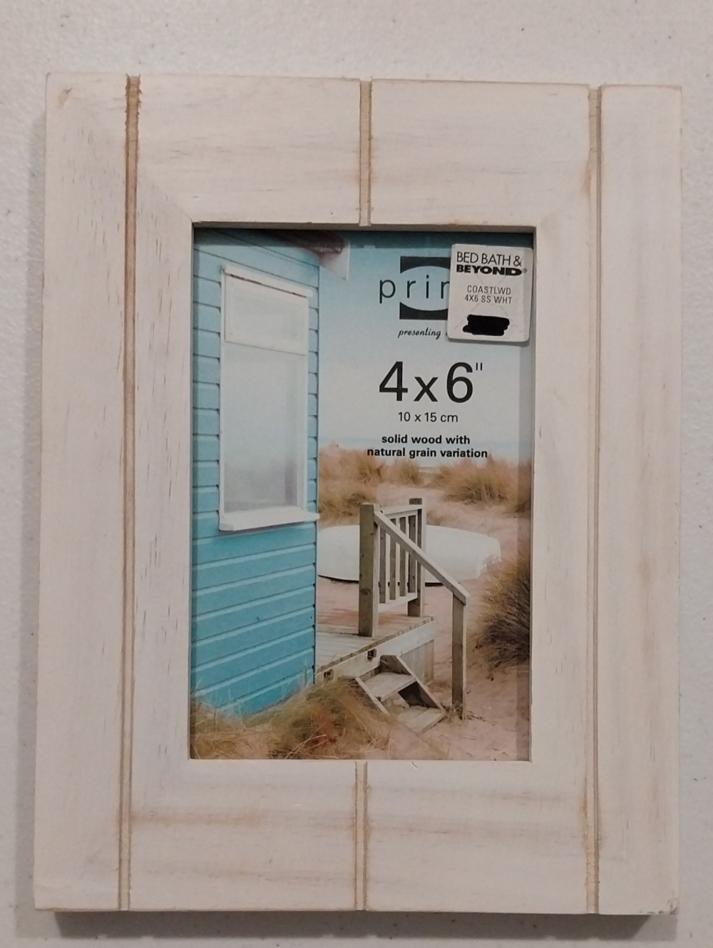 Bed Bath & Beyond Whitewashed Wood 4x6 Picture Frame NWT